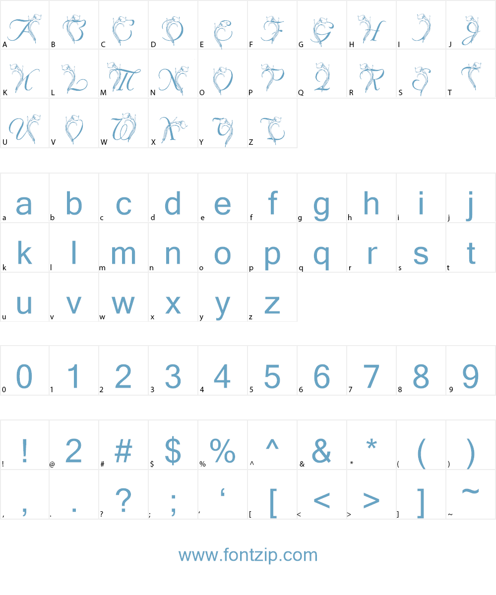 LMS Calla Lily Font Character